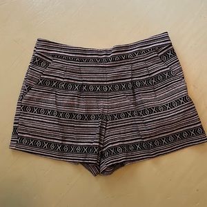 A. BYER Juniors Black and Grey Print Shorts